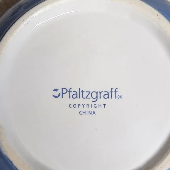 🌿 Pfaltzgraff Summer Breeze Embossed Side Dishes – Set of 2 Scalloped Stoneware - Picture 10 of 11